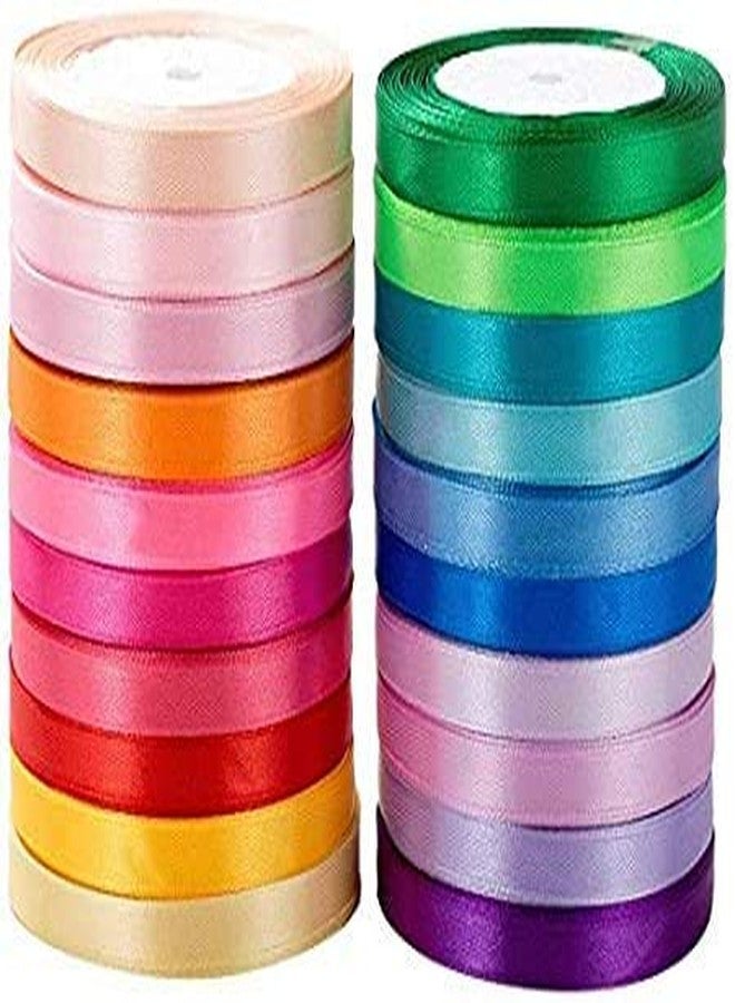 ProKart Craft Satin Ribbon for Decoration, Gift Wrapping, and Other Multi-Purpose Use (Pack of 5, Colour:- Multi- Colour, Size:- 0.25 Inch) 18 metres Approx (Green) - Image 2
